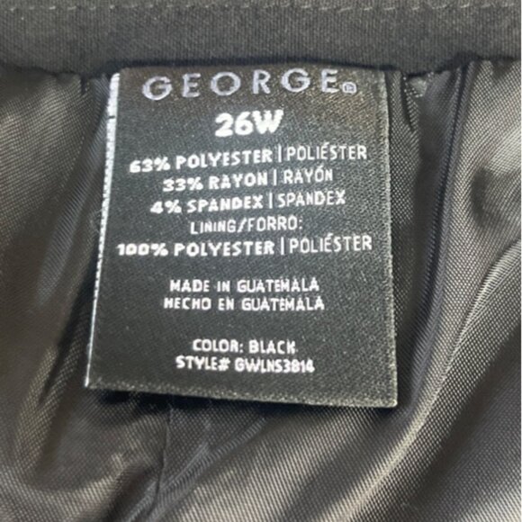George Pencil Skirt Womens 26 W Black New Workwear - Picture 6 of 7